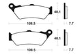 TECNI BRAKE PADS MF174 SINTER METAL