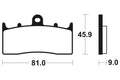 TECNI BRAKE PADS MF278 SINTER METAL