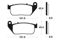 TECNI BRAKE PADS MF307 SINTER METAL
