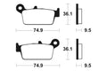 TECNI BRAKE PADS MO104 SINTER METAL