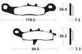 TECNI BRAKE PADS MO226 SINTER METAL