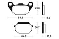 TECNI BRAKE PADS MO249 SINTER METAL