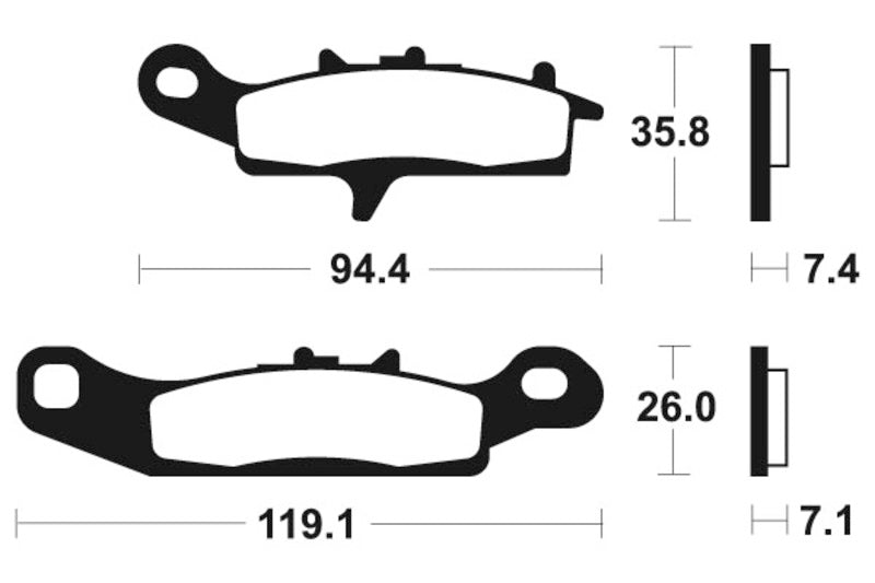 TECNI BRAKE PADS MO298 SINTER METAL