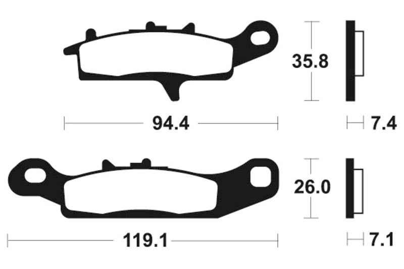 TECNI BRAKE PADS MO301 SINTER METAL