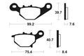 TECNI BRAKE PADS MO320 SINTER METAL