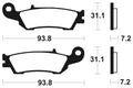 TECNI BRAKE PADS MO340 SINTER METAL