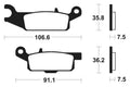 TECNI BRAKE PADS MO349 SINTER METAL