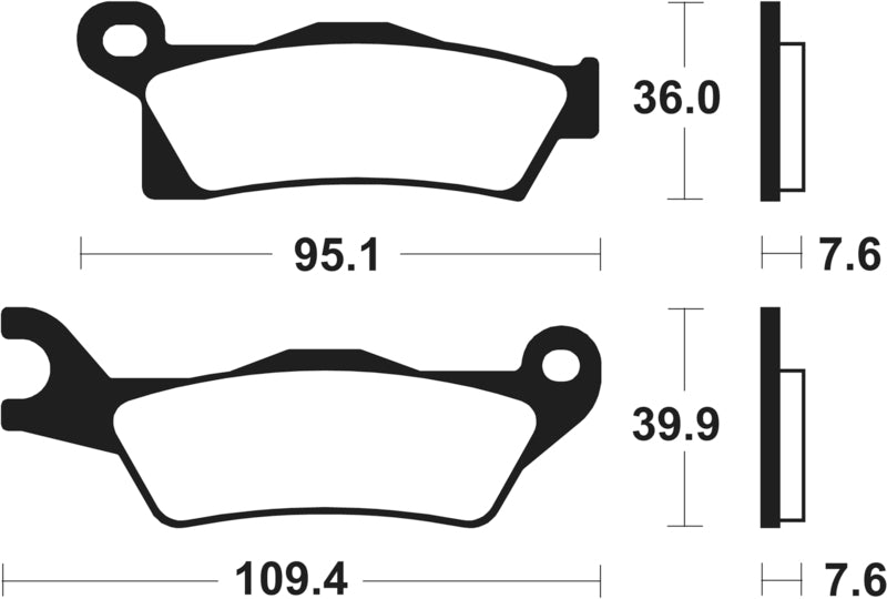 TECNI BRAKE PADS MO410 SINTER METAL