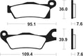 TECNI BRAKE PADS MO411 SINTER METAL