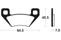 TECNI BRAKE PADS MOA322 SINTER METAL