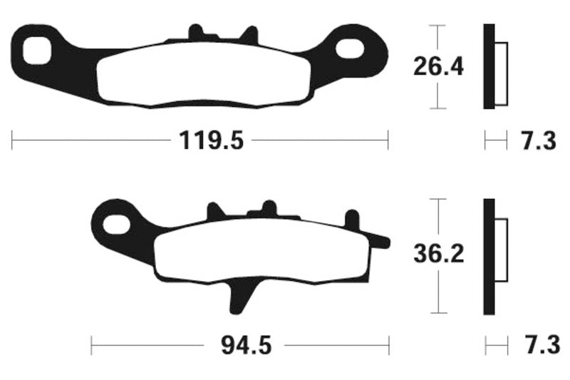 TECNI BRAKE PADS MOR226 SINTER METAL
