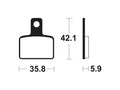TECNI BRAKE PADS MOR395 SINTER METAL