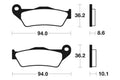 TECNI BRAKE PADS MR242 SINTER METAL