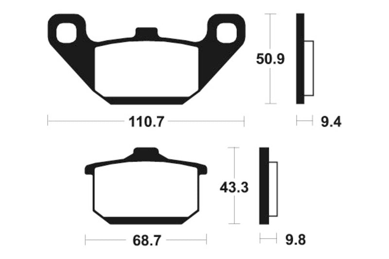 TECNI BRAKE PADS MR57 SINTER METAL