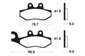 TECNI BRAKE PADS MSS286 SINTER METAL