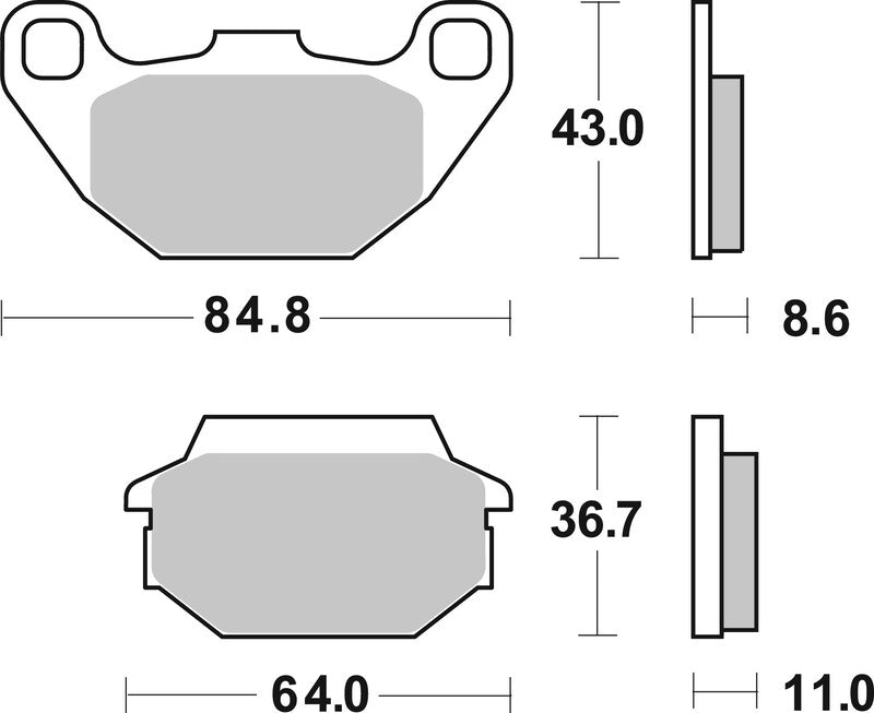 BREMB BRAKE PADS 07022XS SINTER METAL