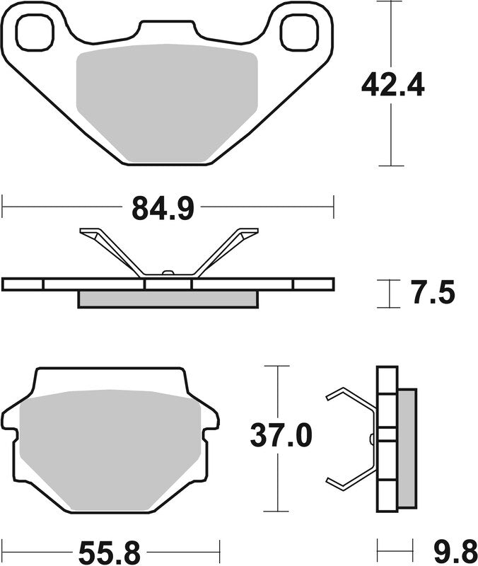BREMB BRAKE PADS 07BB0708 ORGANIC