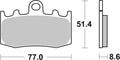 BREMB BRAKE PADS 07BB26LA SINTER METAL