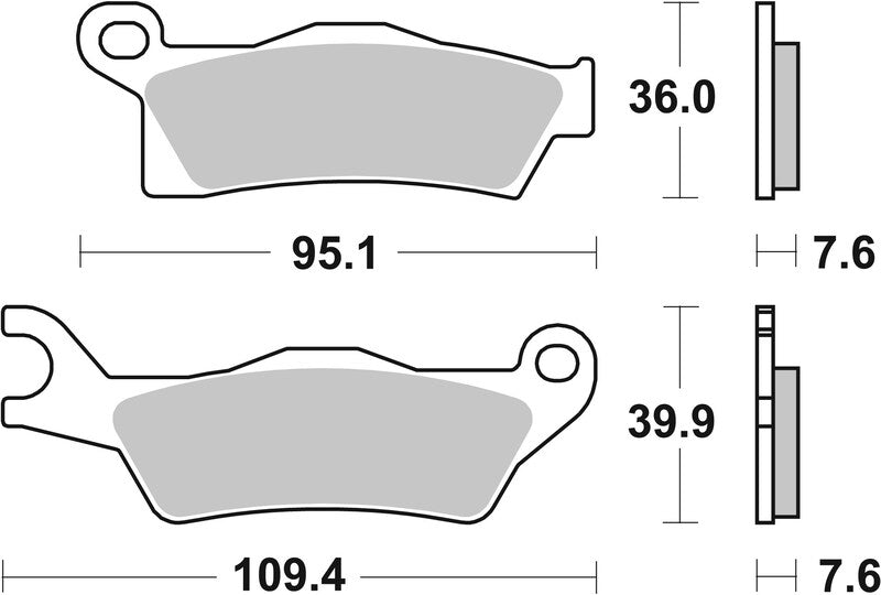 BREMB BRAKE PADS 07GR26SD SINTER METAL