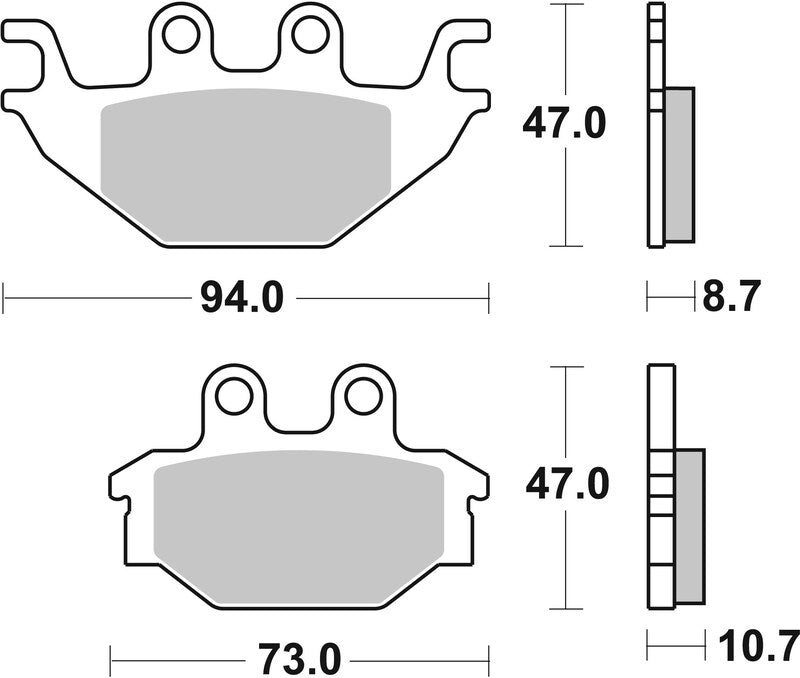 BREMB BRAKE PADS 07GR5209 ORGANIC