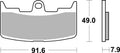 BREMB BRAKE PADS 07GR68SA SINTER METAL