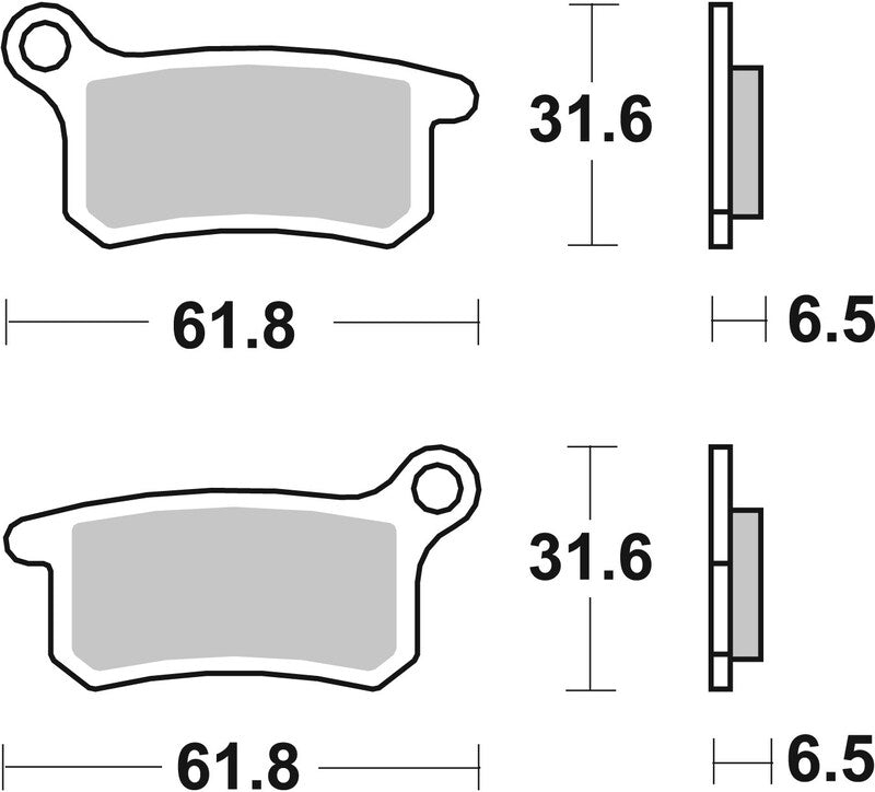 BREMB BRAKE PADS 07GR69SX SINTER METAL