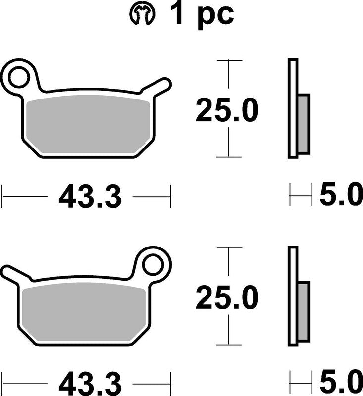 BREMB BRAKE PADS 07GR70SX SINTER METAL