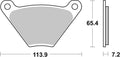 BREMB BRAKE PADS 07HD0105 ORGANIC