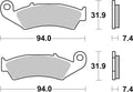 BREMB BRAKE PADS 07HO2506 ORGANIC