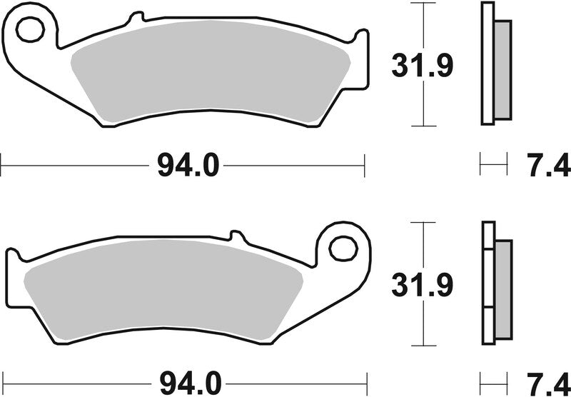 BREMB BRAKE PADS 07HO2506 ORGANIC