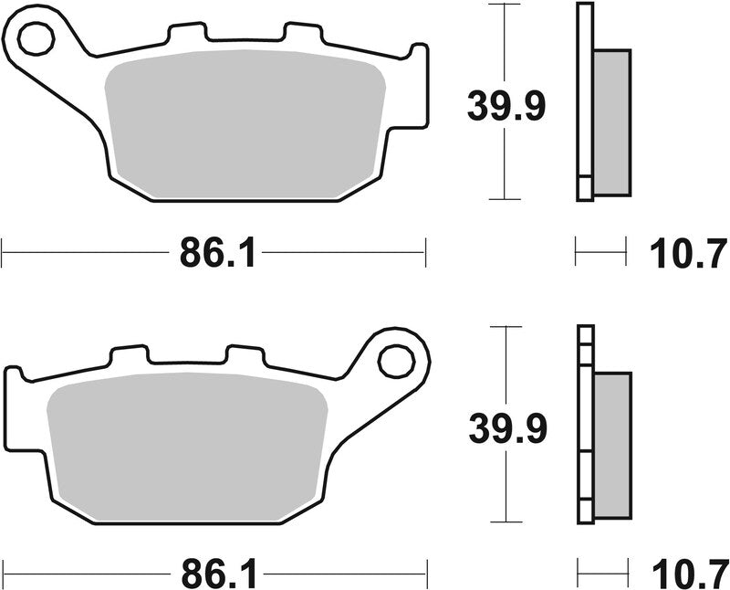 BREMB BRAKE PADS 07HO2711 ORGANIC