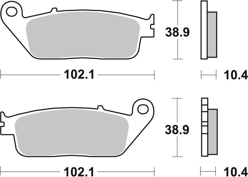 BREMB BRAKE PADS 07HO3405 ORGANIC
