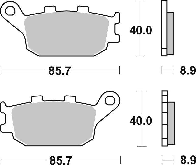 BREMB BRAKE PADS 07HO36SP SINTER METAL