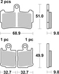 BREMB BRAKE PADS 07HO37SA SINTER METAL