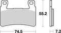 BREMB BRAKE PADS 07HO45SA SINTER METAL