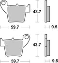 BREMB BRAKE PADS 07HO48SX SINTER METAL