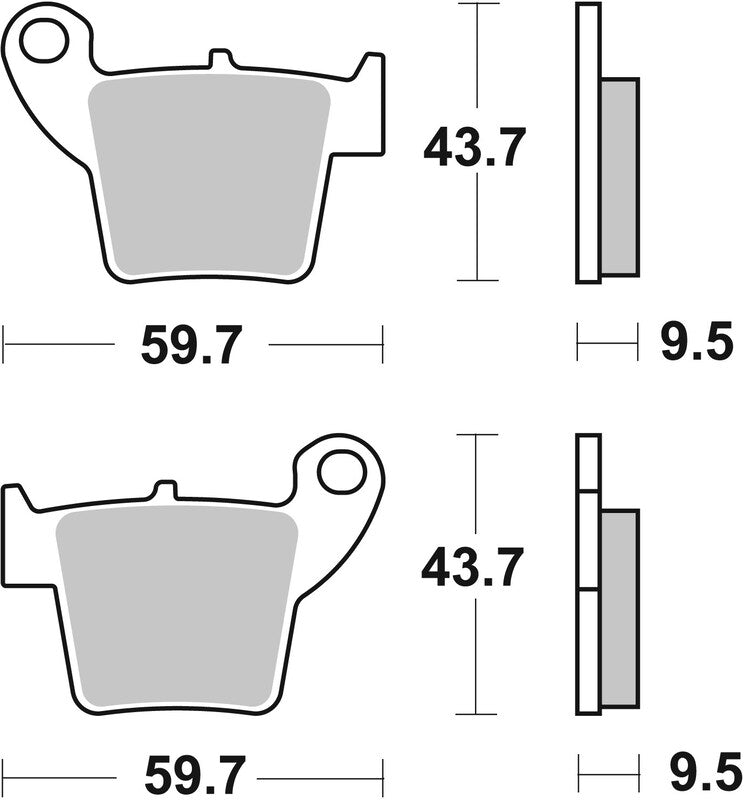 BREMB BRAKE PADS 07HO48SX SINTER METAL