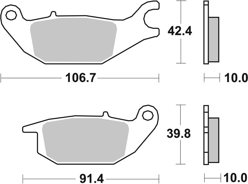 BREMB BRAKE PADS 07HO4905 ORGANIC