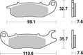 BREMB BRAKE PADS 07HO5606 ORGANIC