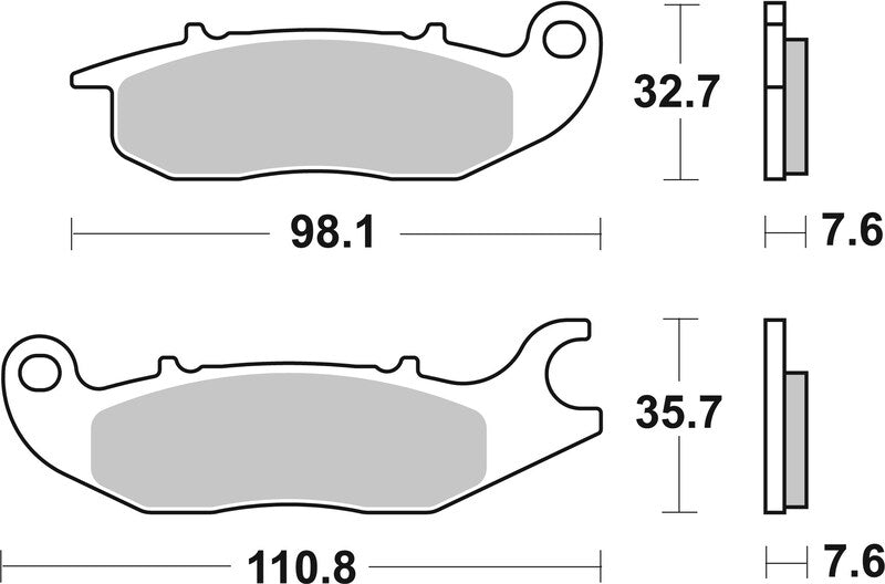 BREMB BRAKE PADS 07HO5606 ORGANIC