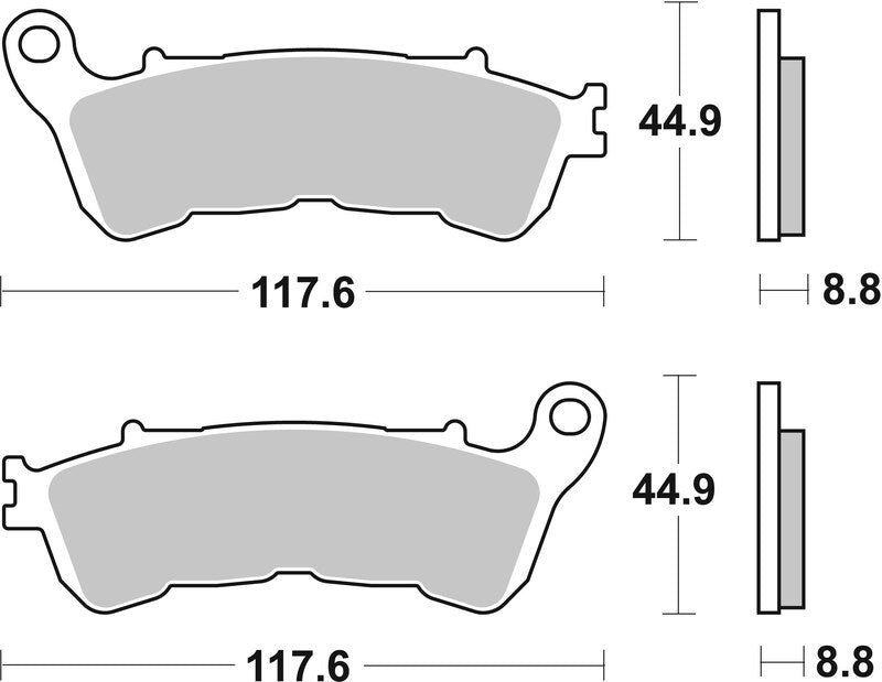 BREMB BRAKE PADS 07HO57SP SINTER METAL
