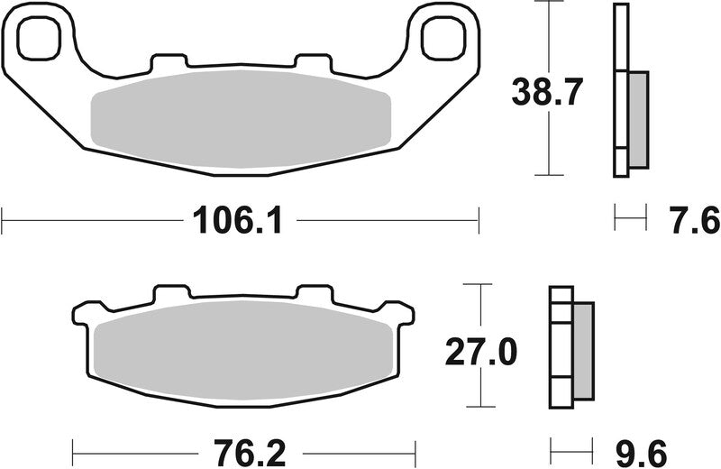BREMB BRAKE PADS 07KA11SP SINTER METAL