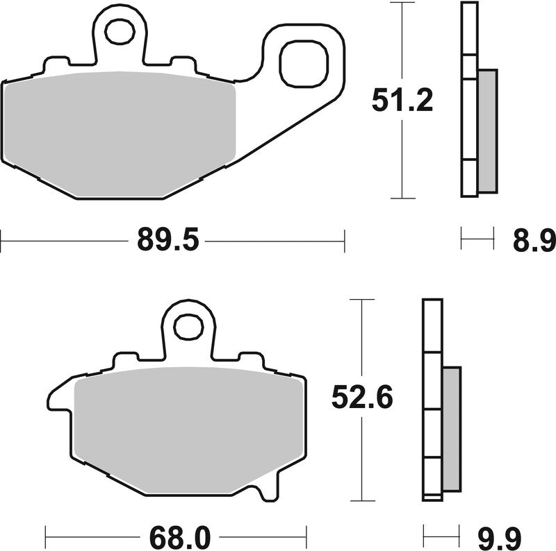 BREMB BRAKE PADS 07KA16SP SINTER METAL