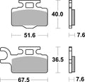 BREMB BRAKE PADS 07KA27SX SINTER METAL