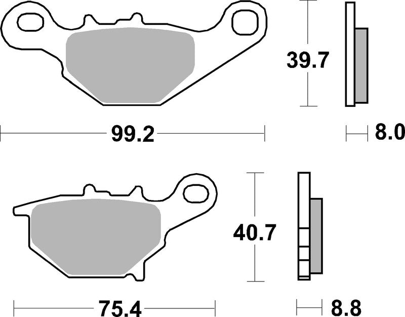 BREMB BRAKE PADS 07SU31SD SINTER METAL