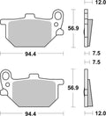BREMB BRAKE PADS 07YA0413 ORGANIC