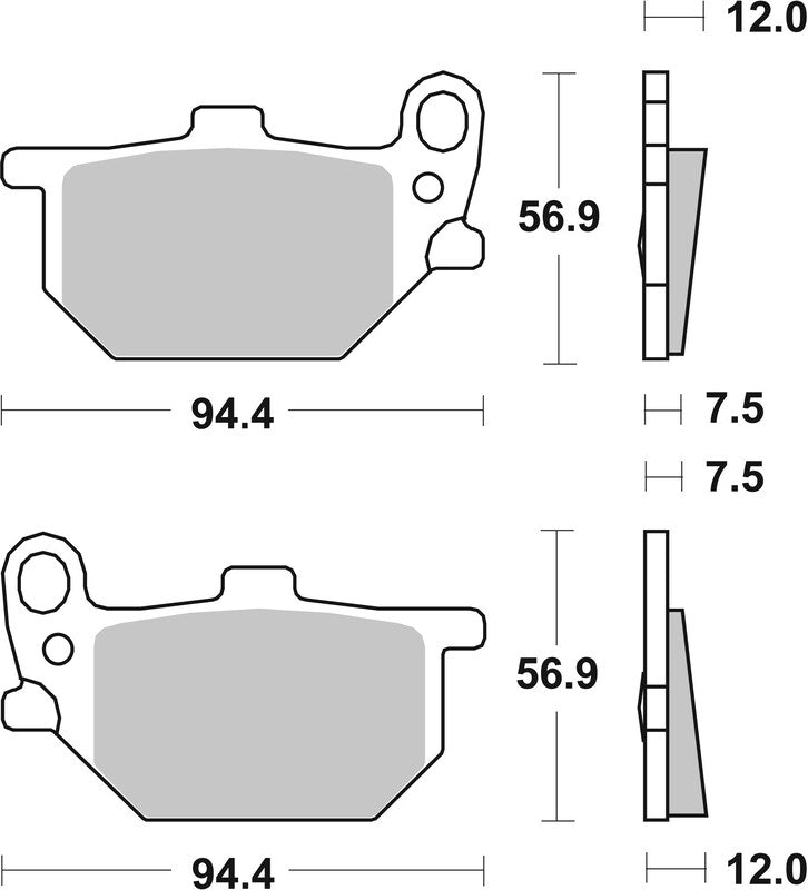 BREMB BRAKE PADS 07YA0413 ORGANIC