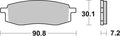 BREMB BRAKE PADS 07YA13SX SINTER METAL
