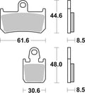 BREMB BRAKE PADS 07YA46SA SINTER METAL