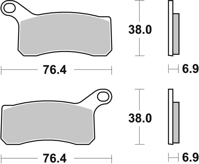 BREMB BRAKE PADS 07GR07SX SINTER METAL